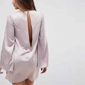 ASOS Extreme Sleeve Satin Mini Dress